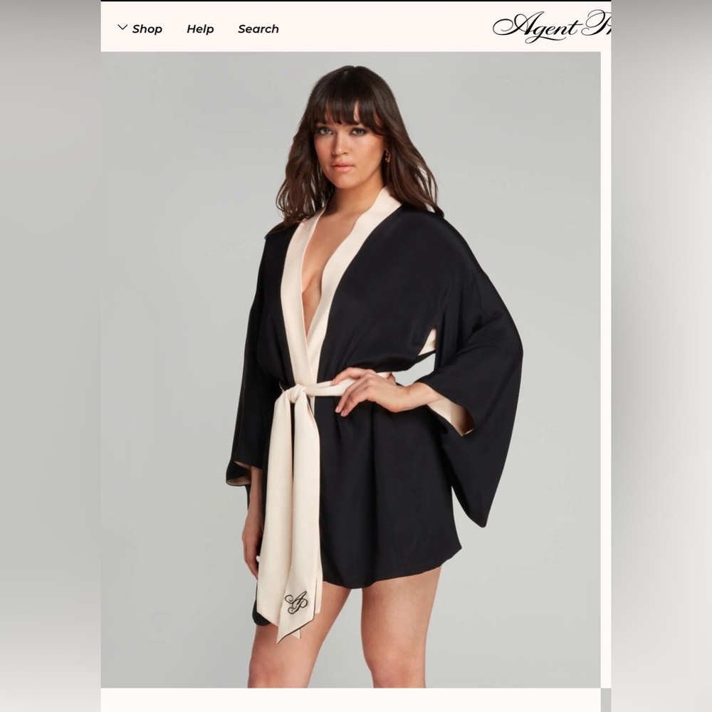 Kiki kimono Silk 100%. Agent Provocateur. Reversible